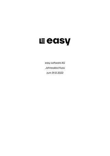 Thumbnail Easy Software Financial Statement 2022