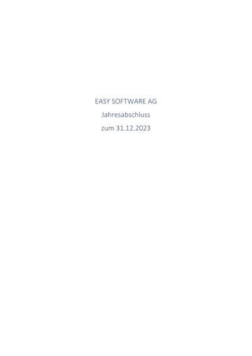 Thumbnail Easy Software Financial Statement 2023
