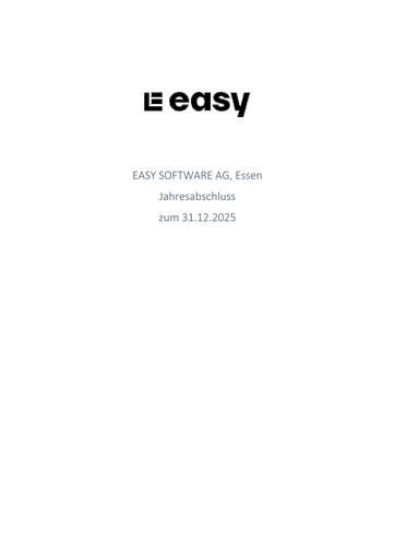 Thumbnail Easy Software Financial Statement 2025