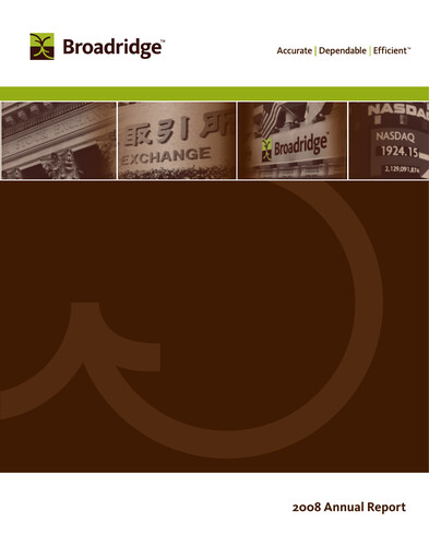 Thumbnail Broadridge Financial Solutions
 Annual Report 2008