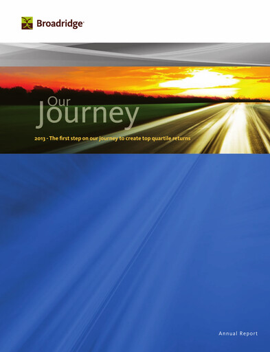 Thumbnail Broadridge Financial Solutions
 Annual Report 2013