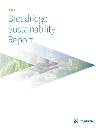 Thumbnail Broadridge Financial Solutions
 Sustainability Report 2020