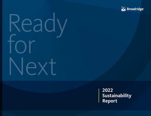 Thumbnail Broadridge Financial Solutions
 Sustainability Report 2022