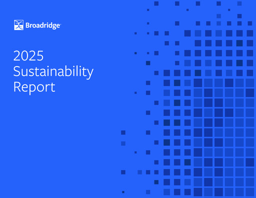 Thumbnail Broadridge Financial Solutions
 Sustainability Report 2025