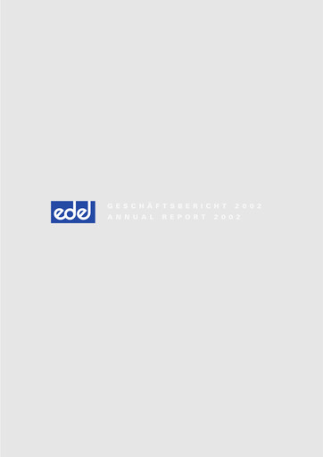 Thumbnail Edel SE & Co. KGaA Annual Report 2002
