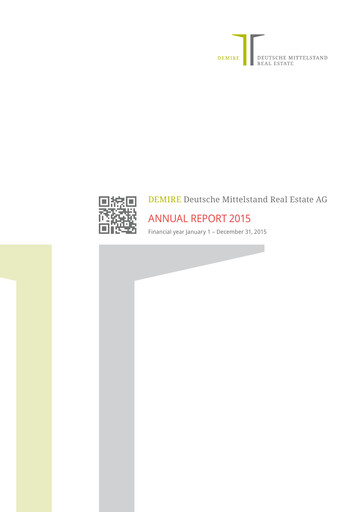 Thumbnail DEMIRE Deutsche Mittelstand Real Estate Annual Report 2015