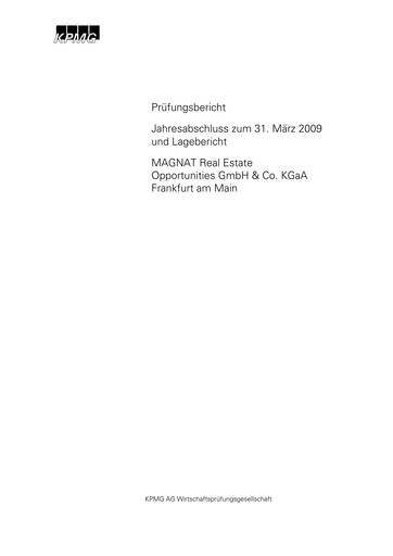 Thumbnail DEMIRE Deutsche Mittelstand Real Estate Financial Statement 2008-2009