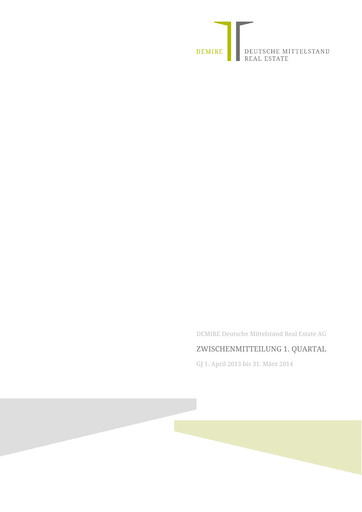 Vorschaubild DEMIRE Deutsche Mittelstand Real Estate Quartalsbericht 2013-2014-q1