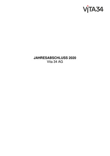 Miniature VITA 34 Bilan financier 2020
