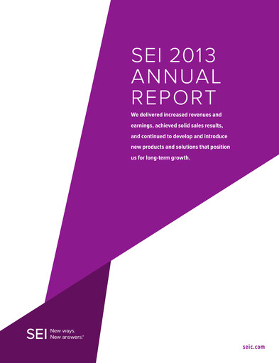 Thumbnail SEI Investments Annual Report 2013