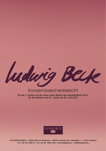 Thumbnail LUDWIG BECK am Rathauseck - Textilhaus Feldmeier Half-year Report 2012-h1