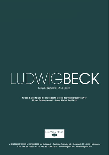 Thumbnail LUDWIG BECK am Rathauseck - Textilhaus Feldmeier Half-year Report 2013-h1