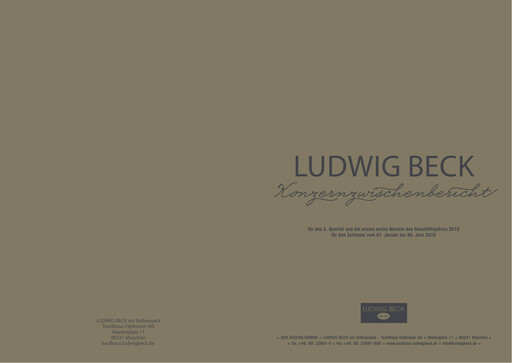 Thumbnail LUDWIG BECK am Rathauseck - Textilhaus Feldmeier Half-year Report 2015-h1