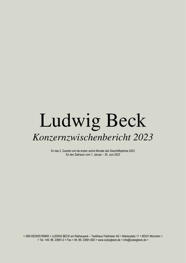 Thumbnail LUDWIG BECK am Rathauseck - Textilhaus Feldmeier Half-year Report 2023-h1