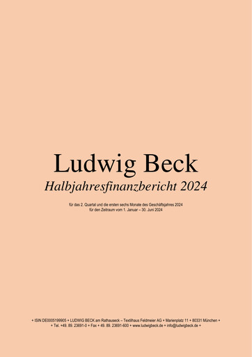 Thumbnail LUDWIG BECK am Rathauseck - Textilhaus Feldmeier Half-year Report 2024-h1