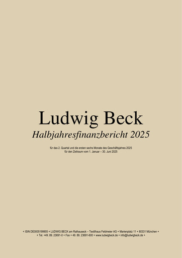 Thumbnail LUDWIG BECK am Rathauseck - Textilhaus Feldmeier Half-year Report 2025-h1