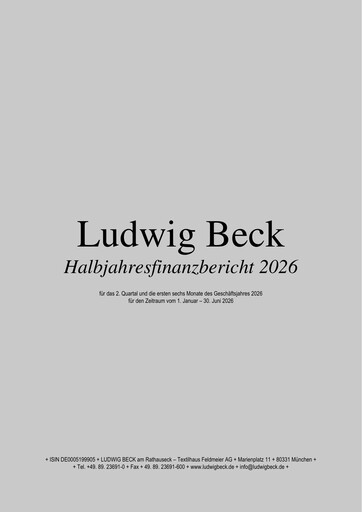 Vorschaubild LUDWIG BECK am Rathauseck - Textilhaus Feldmeier Halbjahresbericht 2026-h1