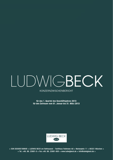 Thumbnail LUDWIG BECK am Rathauseck - Textilhaus Feldmeier Quarterly Report 2013-q1