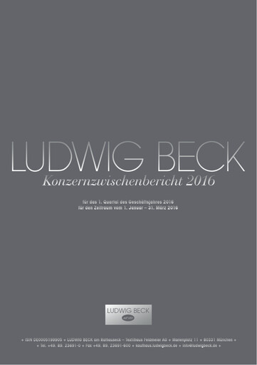 Thumbnail LUDWIG BECK am Rathauseck - Textilhaus Feldmeier Quarterly Report 2016-q1