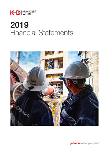 Thumbnail KHD Humboldt Wedag International Financial Statement 2019