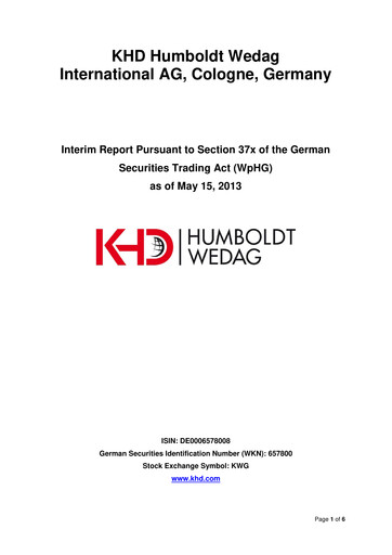 Thumbnail KHD Humboldt Wedag International Quarterly Report 2013-q1