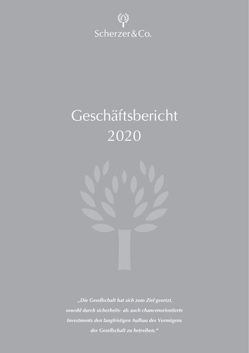 Thumbnail Scherzer & Co. AG Annual Report 2020