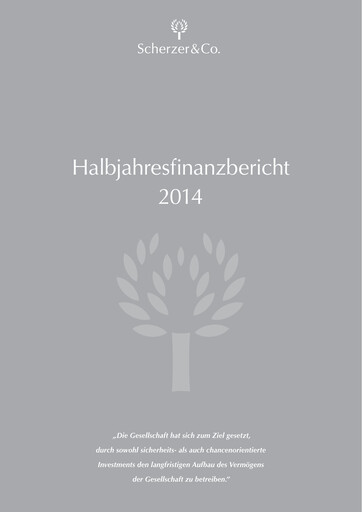 Thumbnail Scherzer & Co. AG Half-year Report 2014-h1