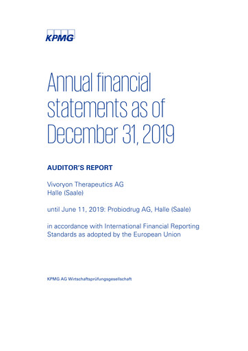 Thumbnail Vivoryon Therapeutics Financial Report 2019
