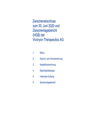 Thumbnail Vivoryon Therapeutics Half-year Report 2020-h1