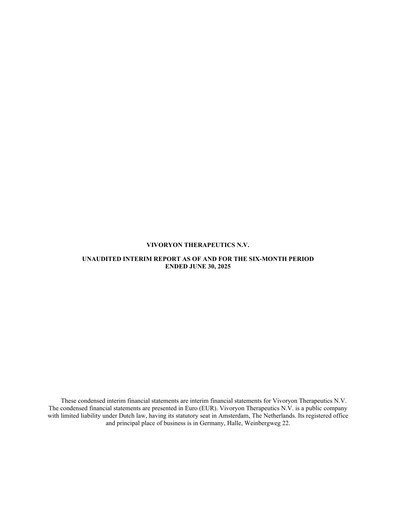 Thumbnail Vivoryon Therapeutics Half-year Report 2025-h1