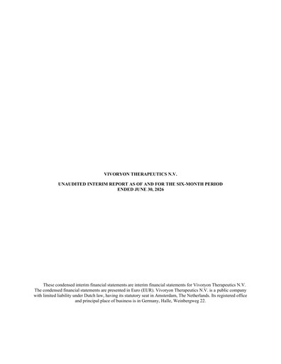 Thumbnail Vivoryon Therapeutics Half-year Report 2026-h1