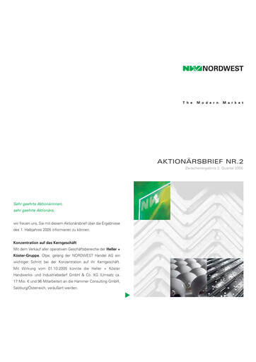 Thumbnail Nordwest Handel Half-year Report 2005-h1