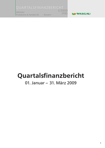 Thumbnail WASGAU Produktions & Handels AG Quarterly Report 2009-q1