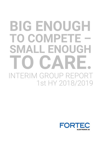 Miniature FORTEC Elektronik AG Rapport semestriel 2018-h1
