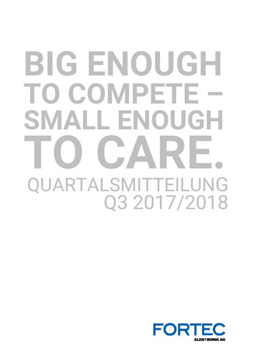 Miniature FORTEC Elektronik AG Rapport trimestriel 2017-q3