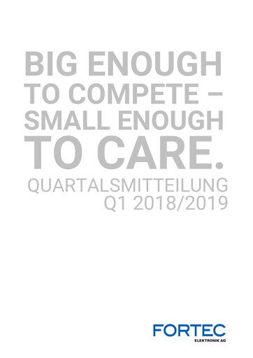 Miniature FORTEC Elektronik AG Rapport trimestriel 2018-q1