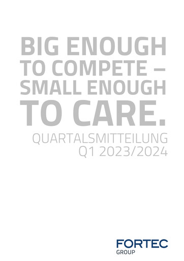 Miniature FORTEC Elektronik AG Rapport trimestriel 2023-q1