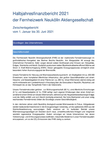 Vorschaubild Fernheizwerk Neukölln Halbjahresbericht 2021-h1