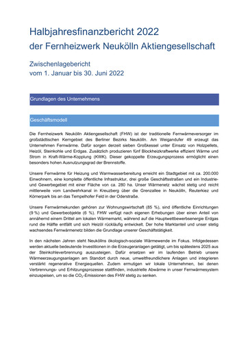 Vorschaubild Fernheizwerk Neukölln Halbjahresbericht 2022-h1