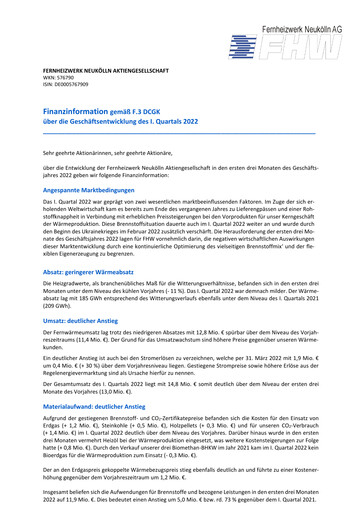 Vorschaubild Fernheizwerk Neukölln Quartalsbericht 2022-q1