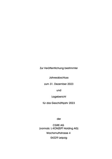 Thumbnail CGRE AG Financial Statement 2023