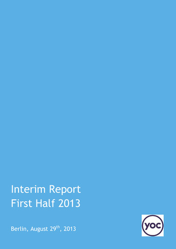 Thumbnail YOC AG Half-year Report 2013-h1