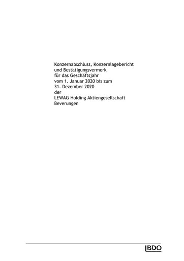 Thumbnail LEWAG Holding Financial Report 2020