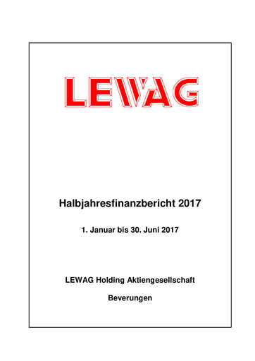 Thumbnail LEWAG Holding Half-year Report 2017-h1