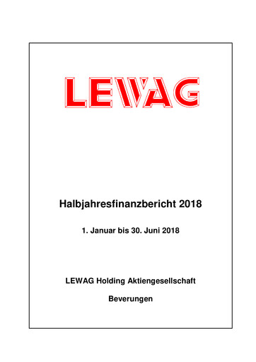 Thumbnail LEWAG Holding Half-year Report 2018-h1