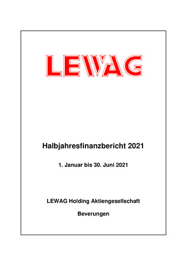 Thumbnail LEWAG Holding Half-year Report 2021-h1