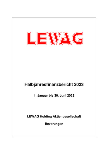Thumbnail LEWAG Holding Half-year Report 2023-h1