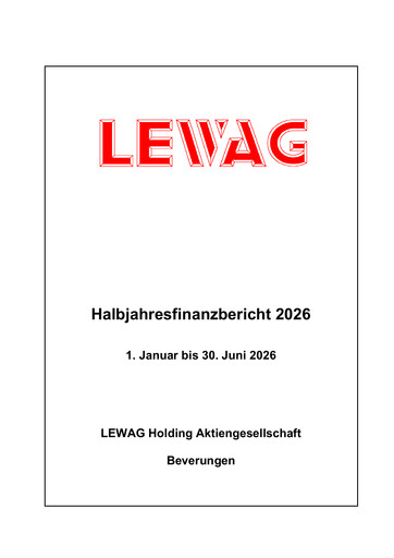 Thumbnail LEWAG Holding Half-year Report 2026-h1