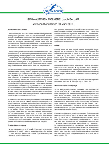 Thumbnail Schwälbchen Molkerei Half-year Report 2016-h1
