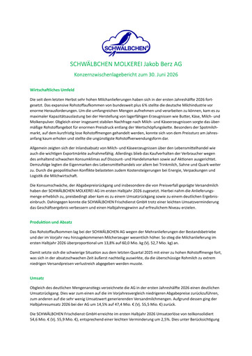 Thumbnail Schwälbchen Molkerei Half-year Report 2026-h1